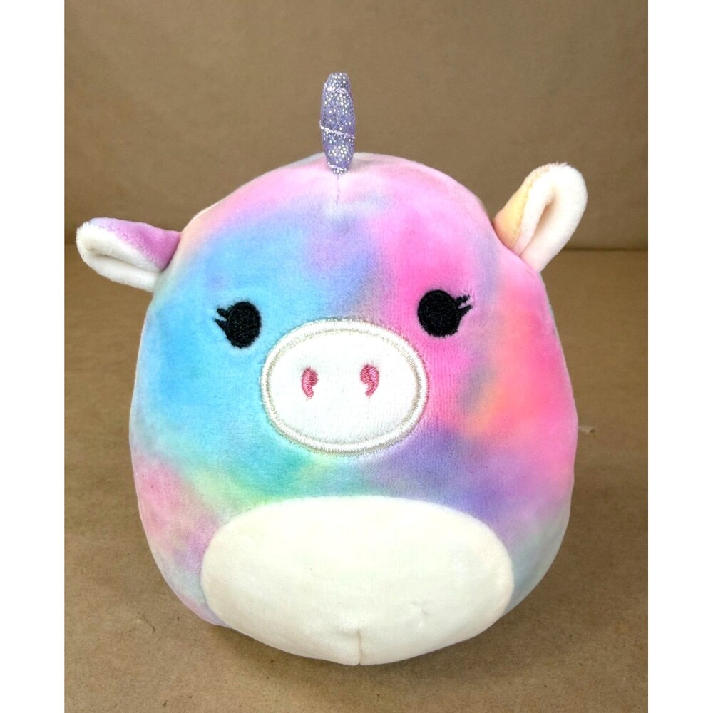 Squishmallow Esmeralda the Unicorn 5" Mini Plush Rainbow Tie Dye Kellytoy